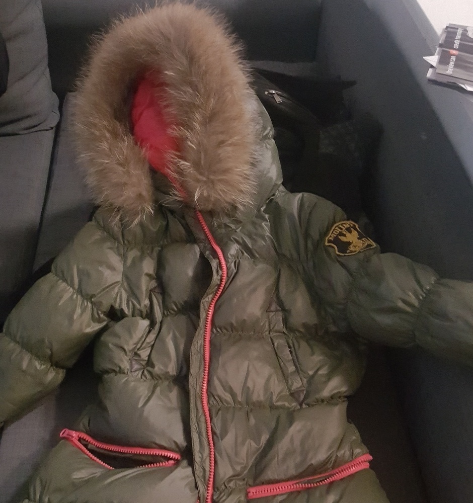 Earth Spirit Down Jacket, Avocado/Hot Pink